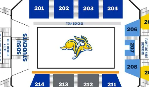 Basketball seating map