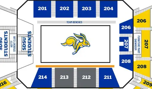 Basketball seating map